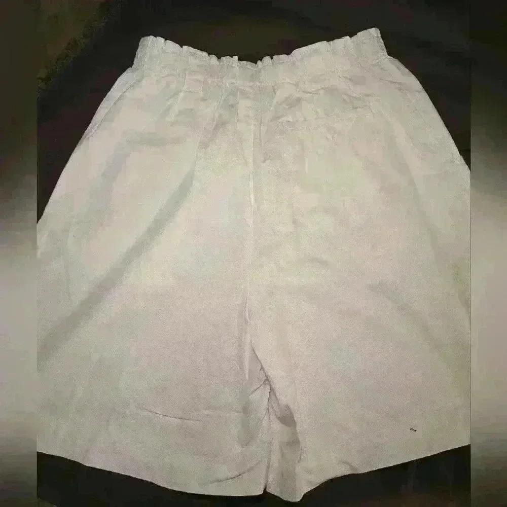 Vintage Eddie Bauer woman's white long Flowy Bermuda shorts sz 12 - Picture 4 of 5